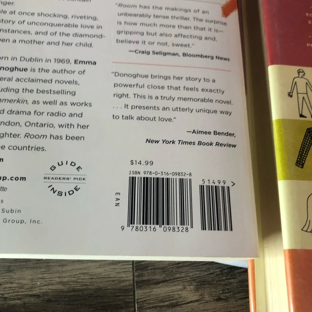 ROOM by Emma Donoghue & CHICAGO hardcover & paperback novels thrillers politics